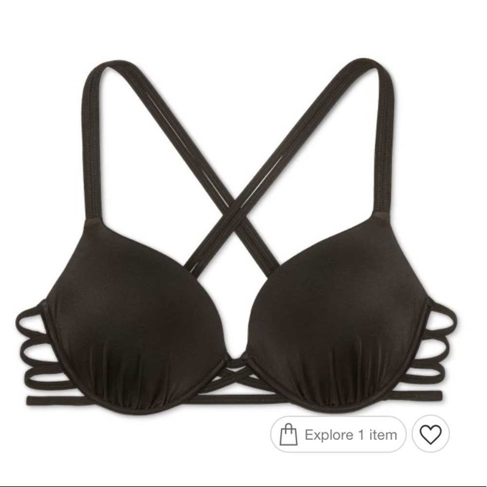 Black Bikini Top (Adjustable Straps)